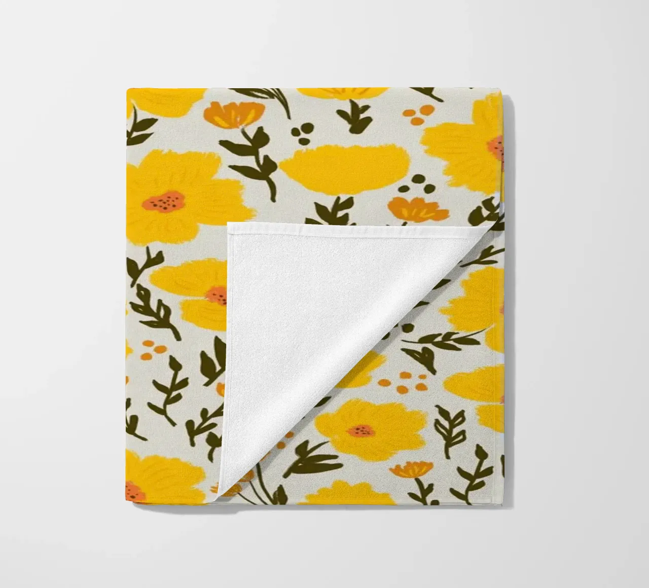 Sunny Meadow – Butterblumenzauber beach towel by Petra Lang