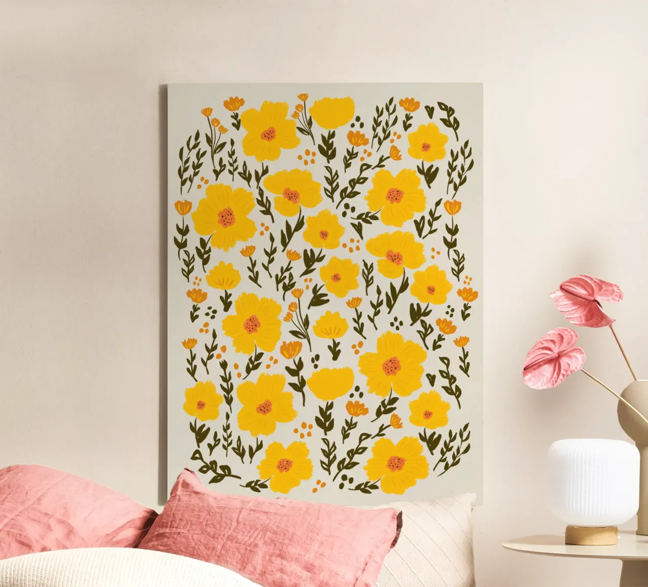 Sunny Meadow – Butterblumenzauber canvas by Petra Lang