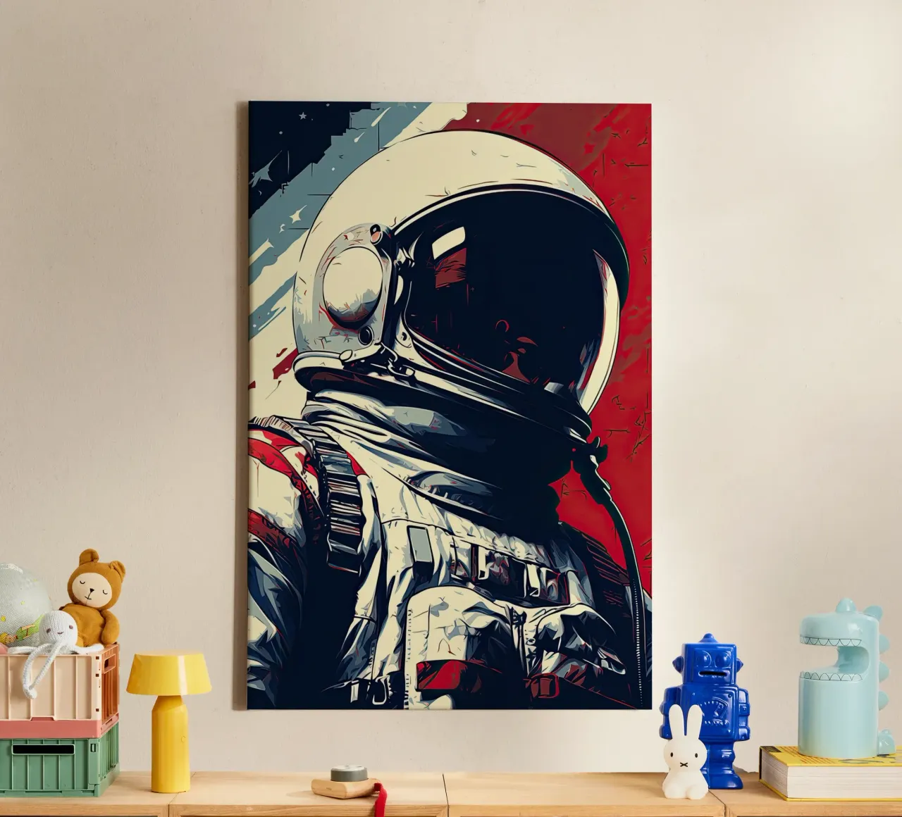 Astronauta tela con Cornice a cassetta da Imagine