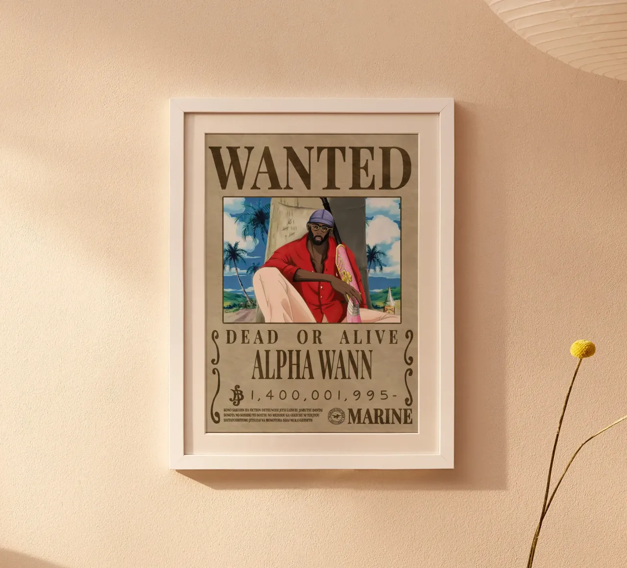 ricercato alfa wann poster con telaio in legno da Collins Shop