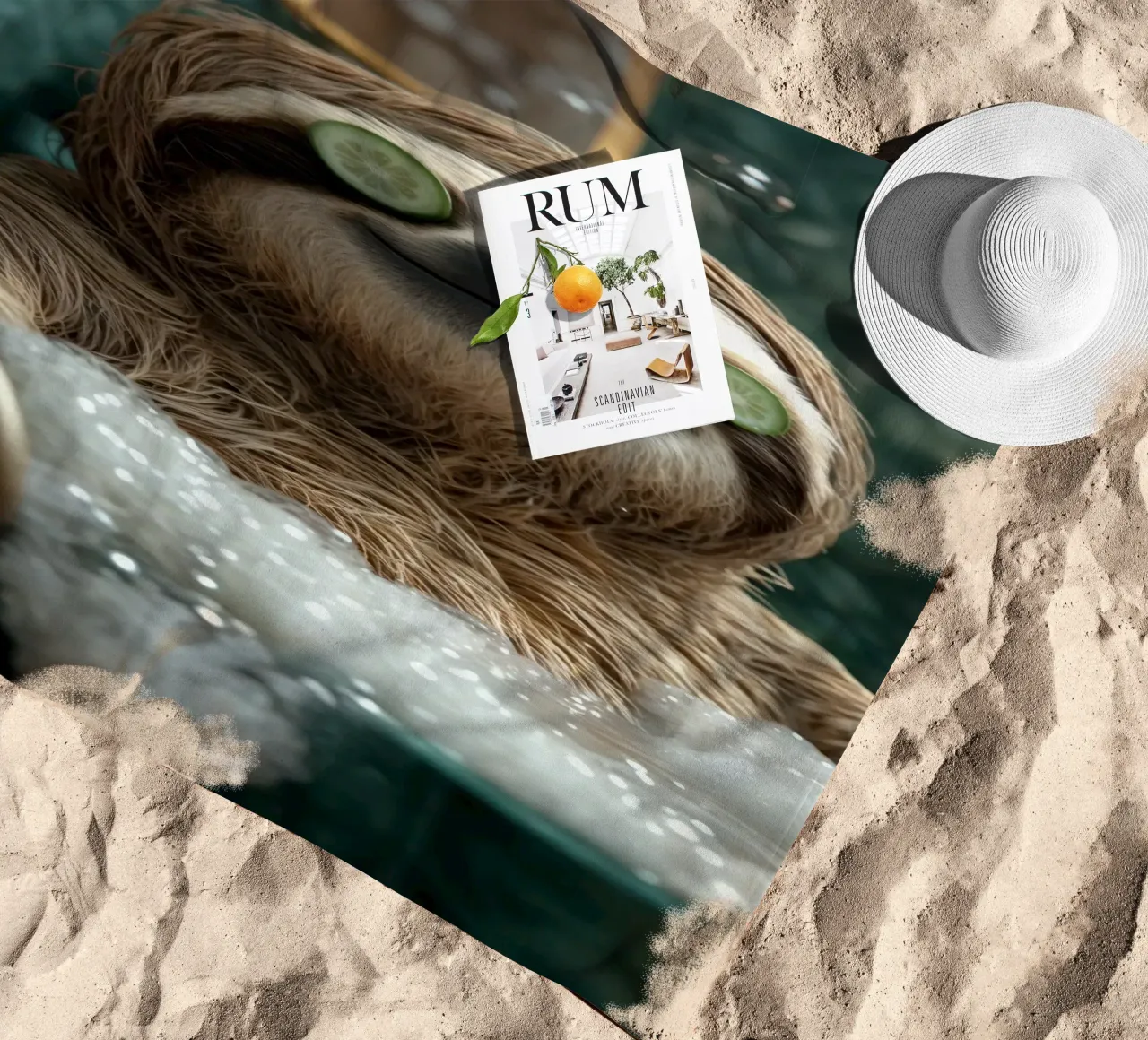 Benessere e relax del bradipo telo mare da SlothStella