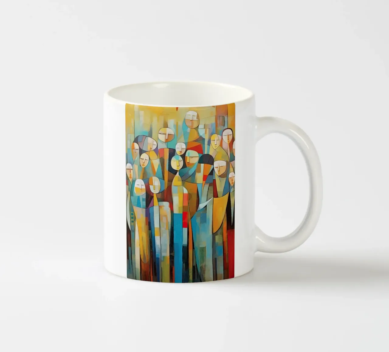 Mensen abstract Keramik Tasse von Imagine