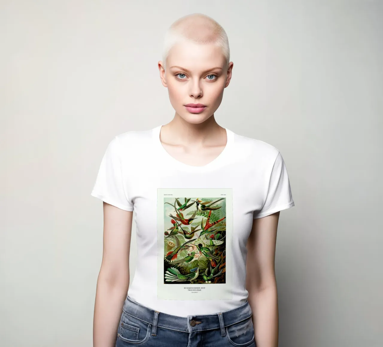 Haeckel - Hummingbirds and Trochilidae (Kolibris) women's fitted t-shirt by ARTOTHEK