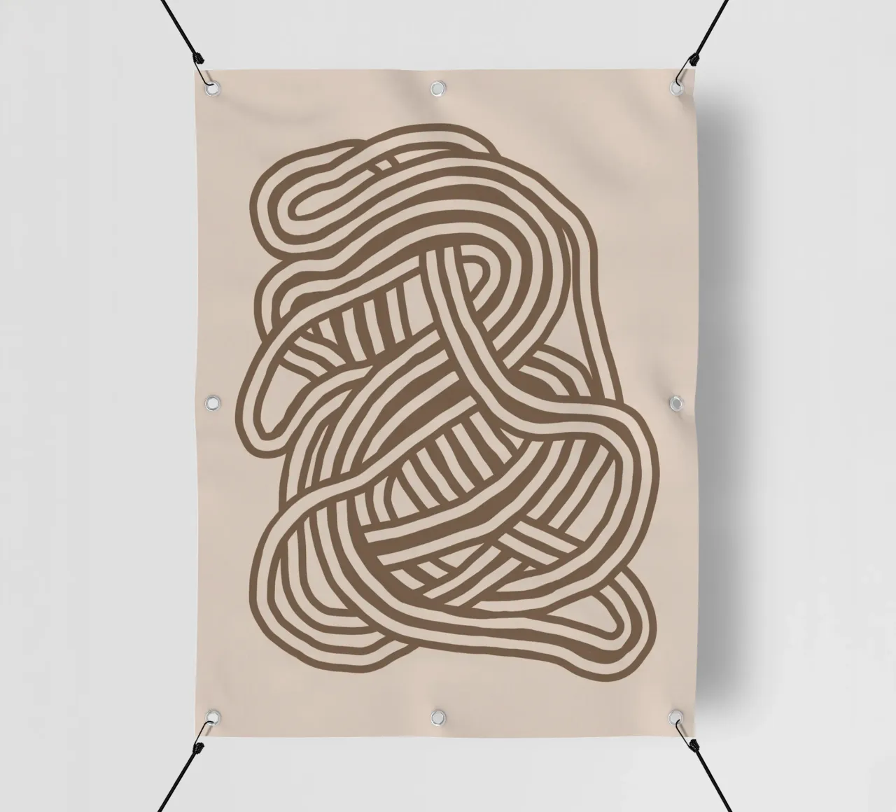 Line art forma organica in nudo 02 telo in pvc da Little Dean