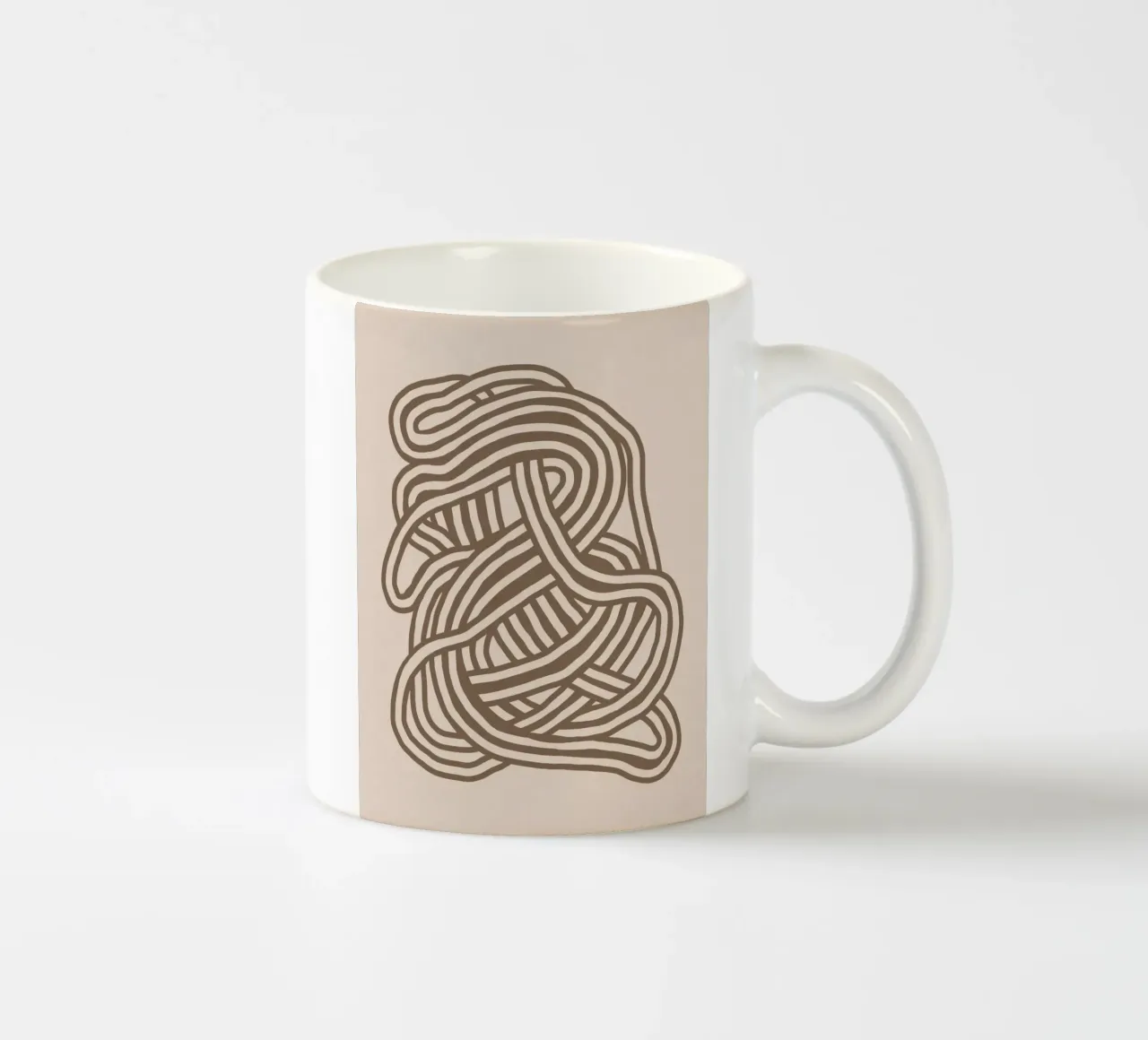 Line art forma organica in nudo 02 tazza in ceramica da Little Dean