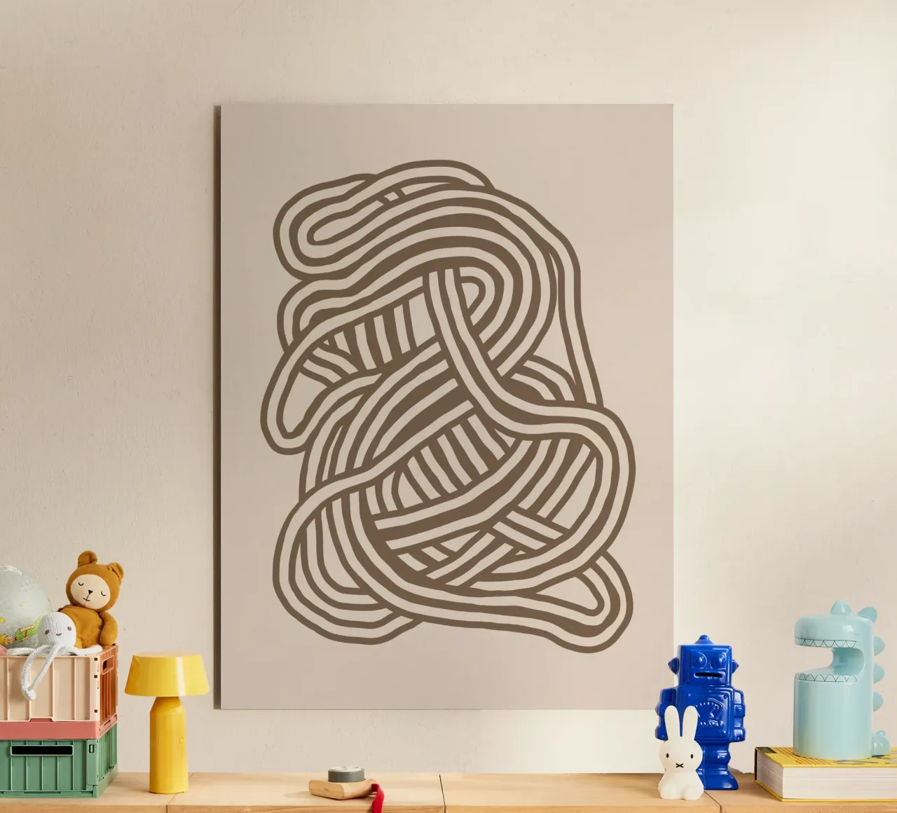 Line art forma organica in nudo 02 alluminio dibond da Little Dean