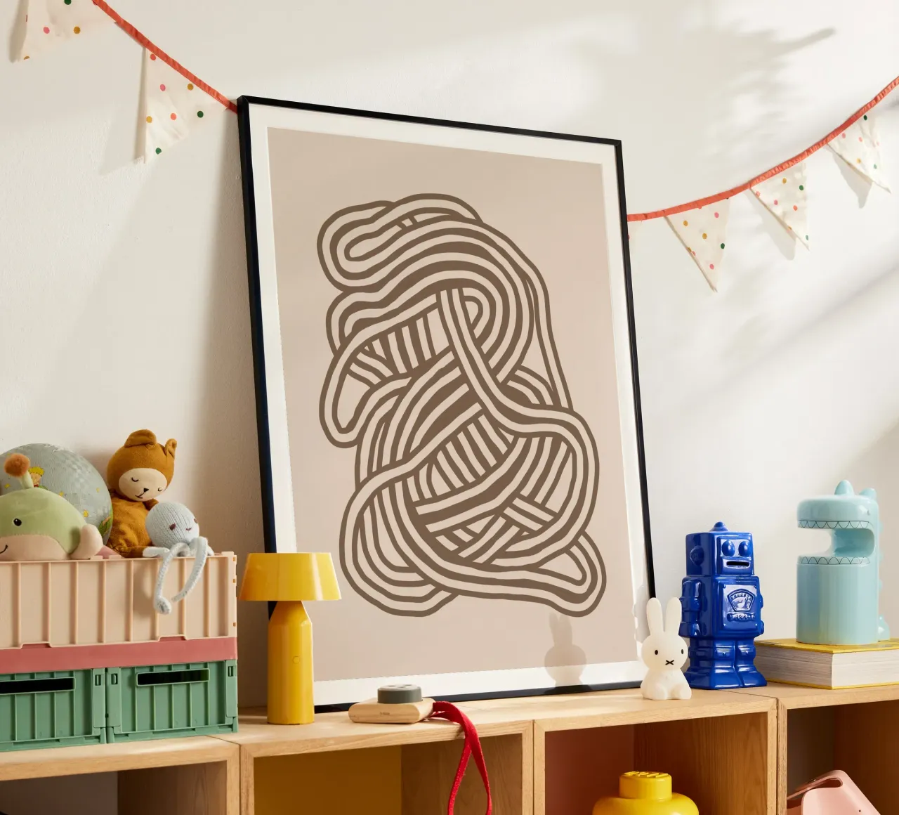 Line art forma organica in nudo 02 poster da Little Dean