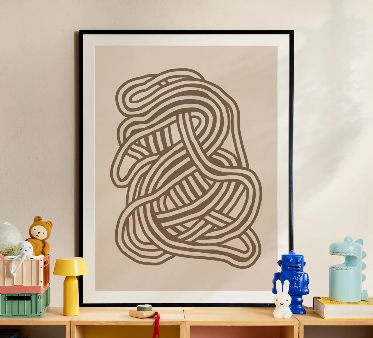 Line art forma organica in nudo 02 poster da Little Dean