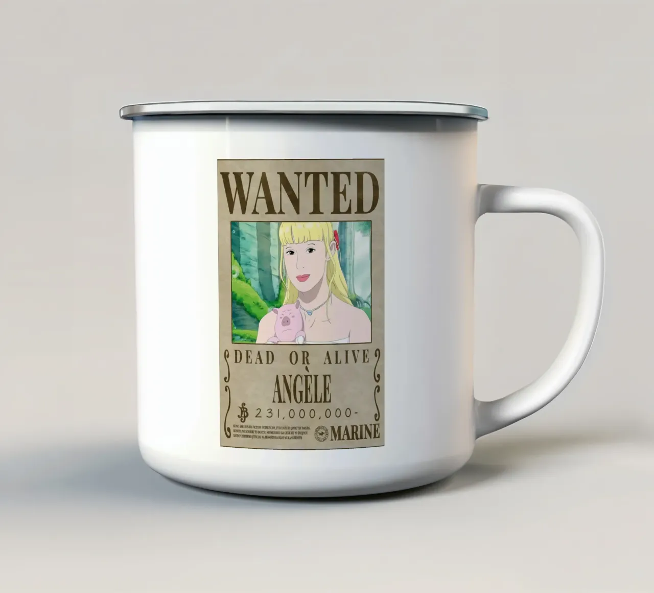 ricercato angele tazza in smalto da Collins Shop
