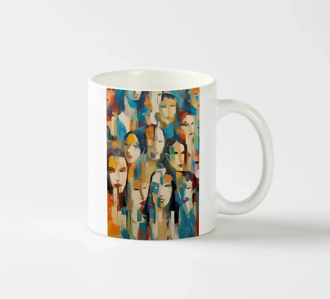 Volti astratti tazza in ceramica da Imagine