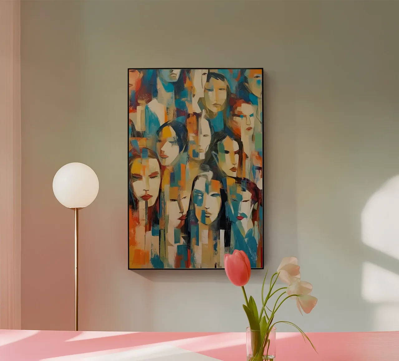 Volti astratti plexiglass da Imagine