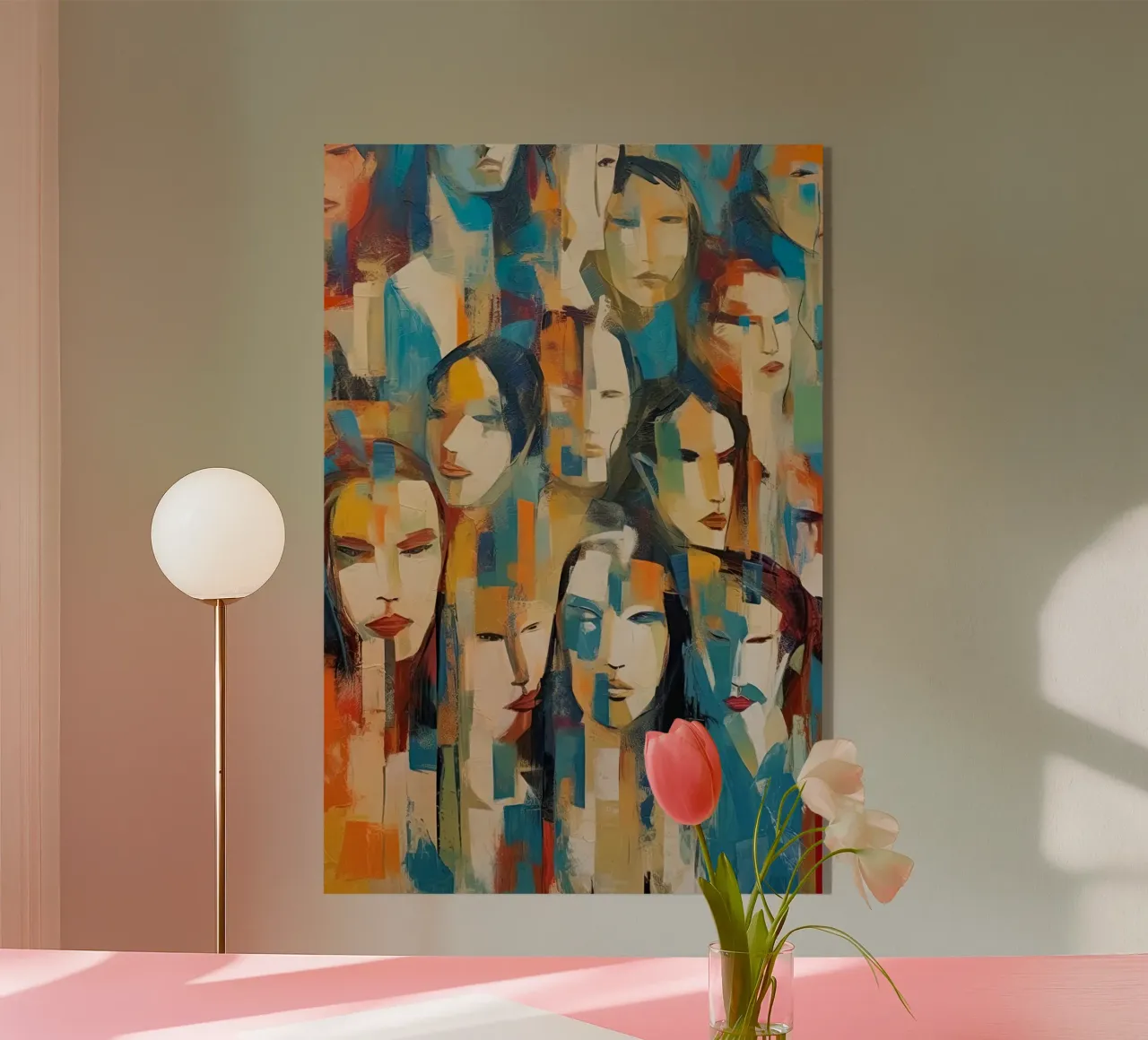Volti astratti plexiglass da Imagine