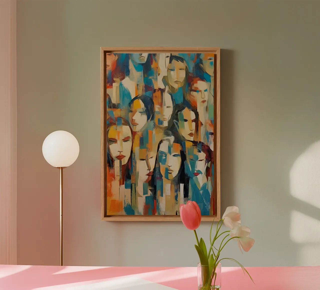 Abstracte gezichten canvas van Imagine