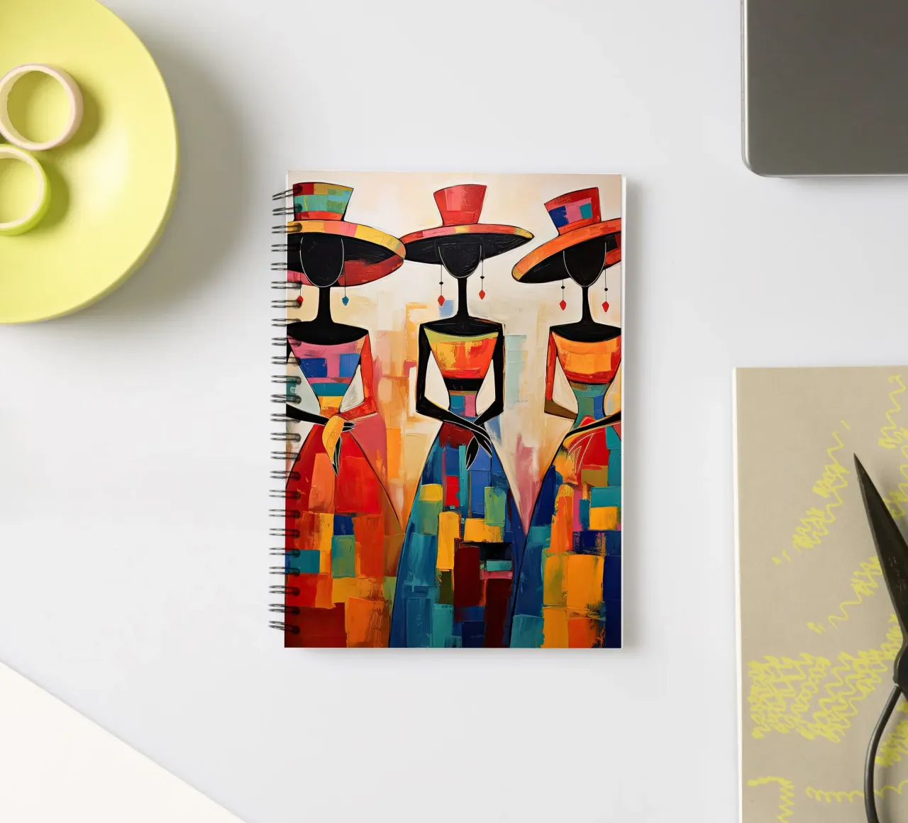 Ladies with hats spiral notebook by Imagine