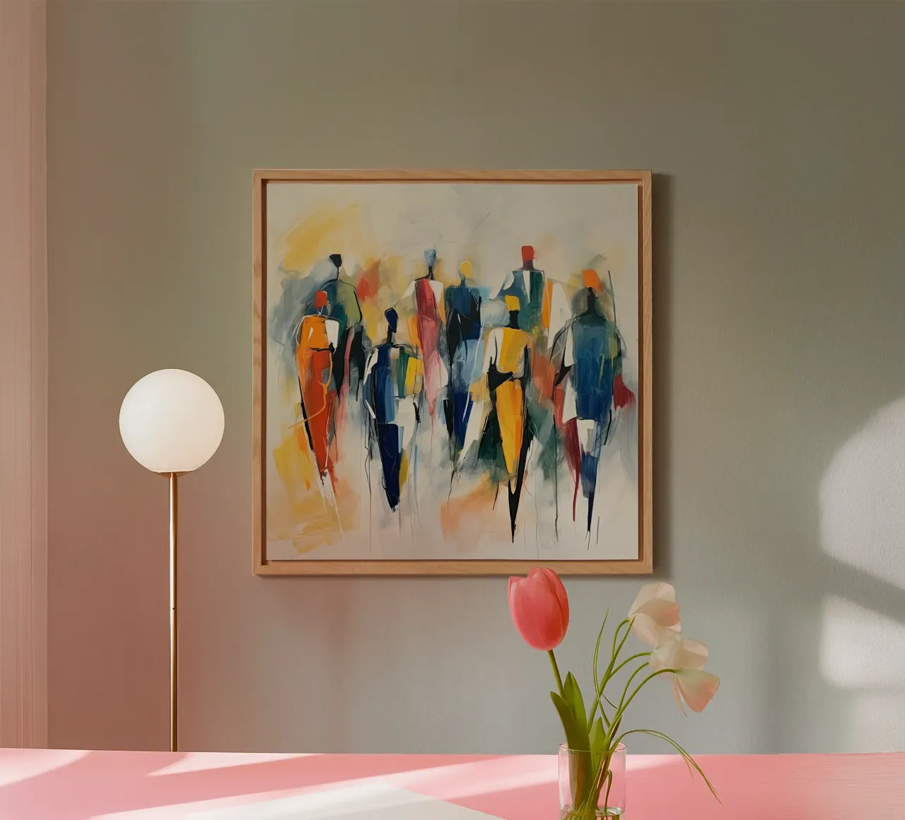 Mensen abstract Forex-Platte von Imagine