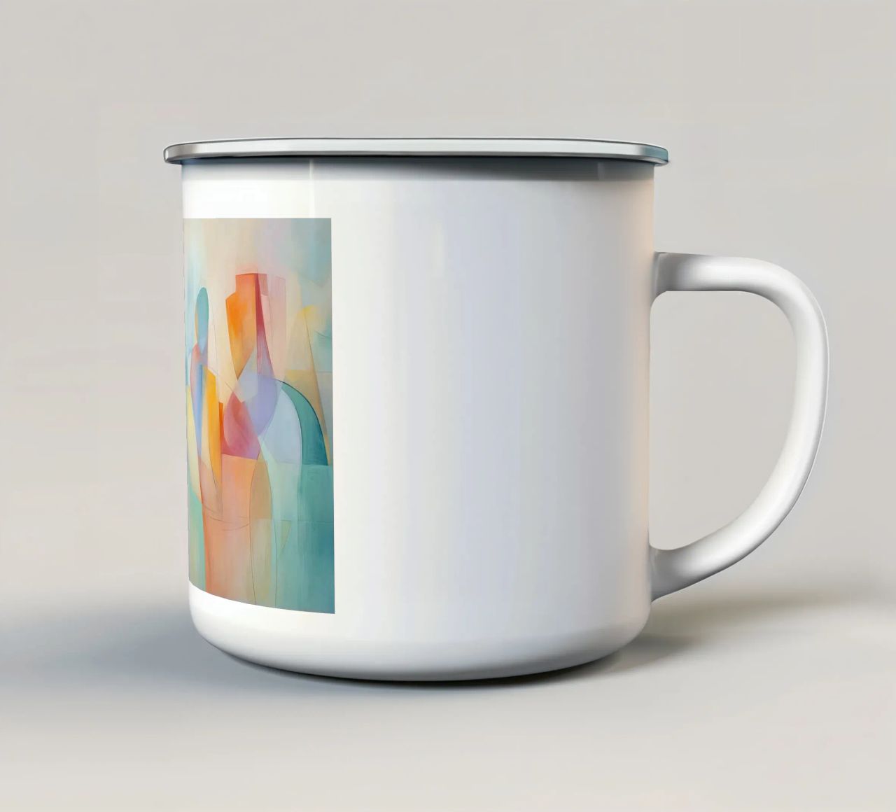 Persone in colori pastello tazza in smalto da Imagine