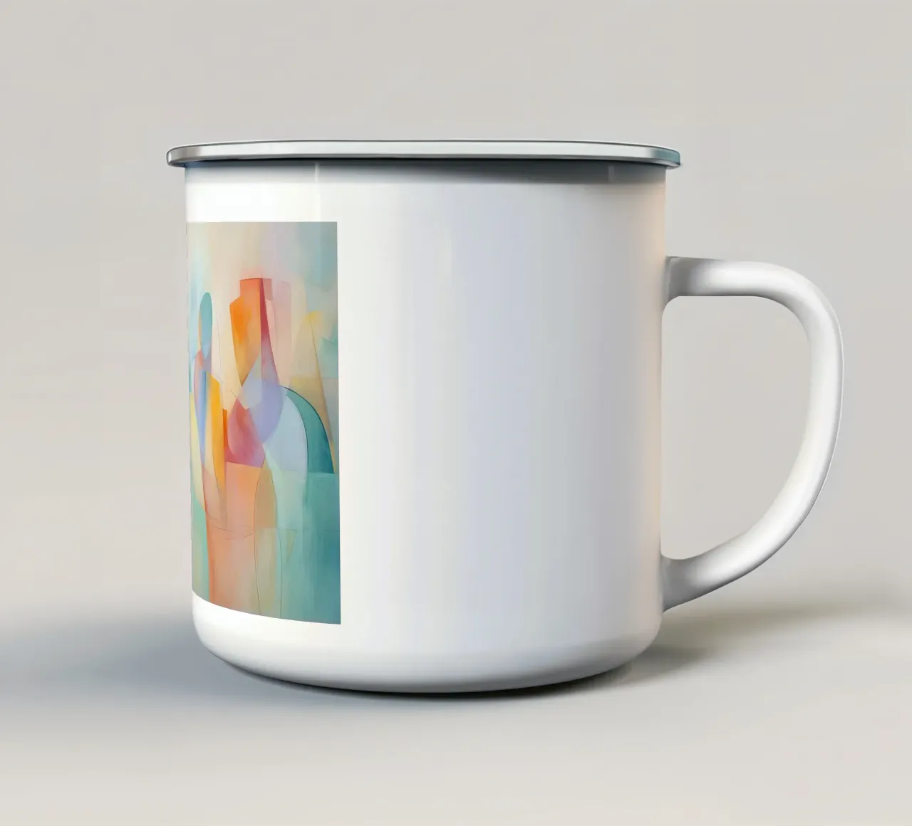 Persone in colori pastello tazza in smalto da Imagine