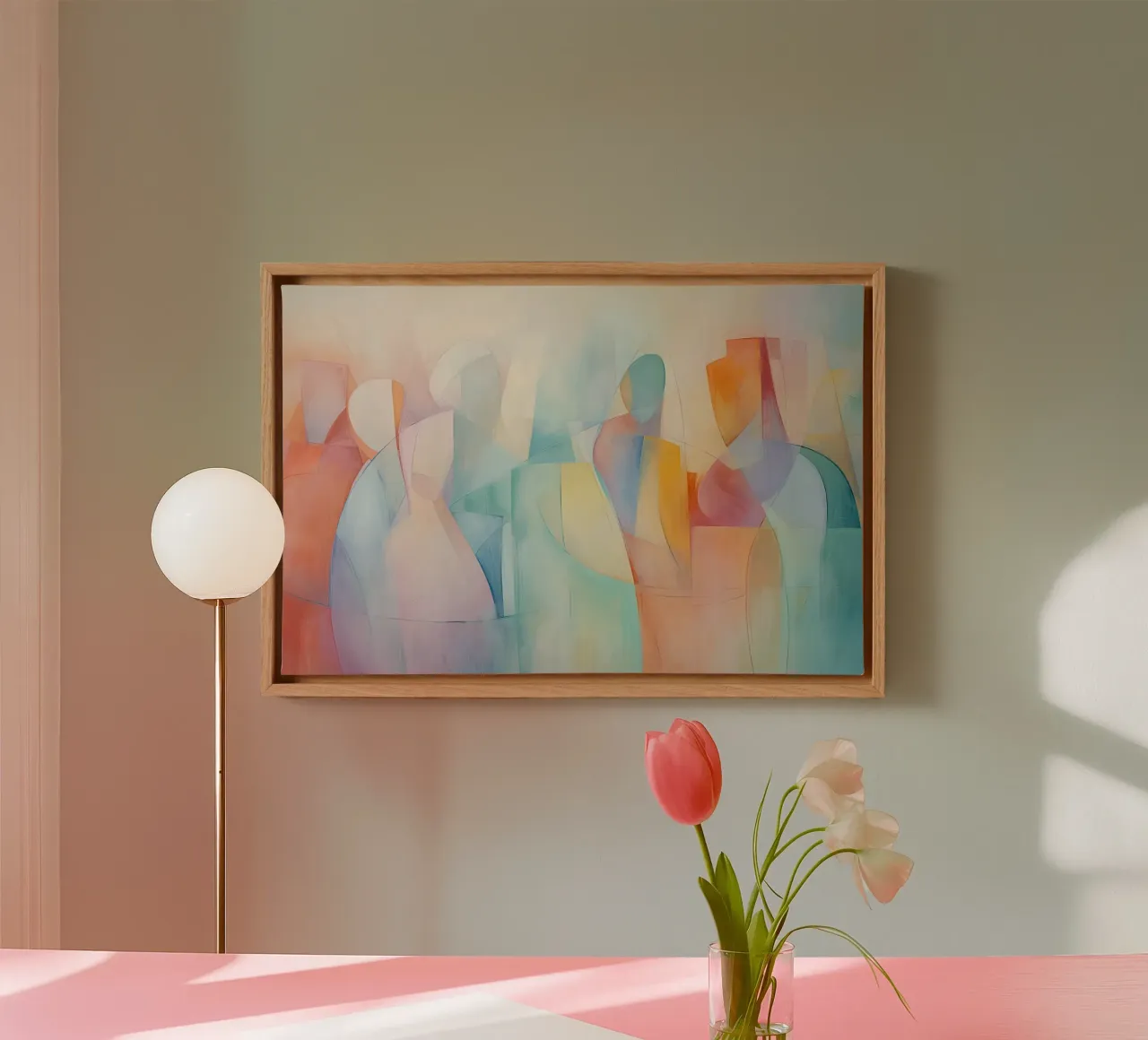 People in pastel colours canvas by Imagine