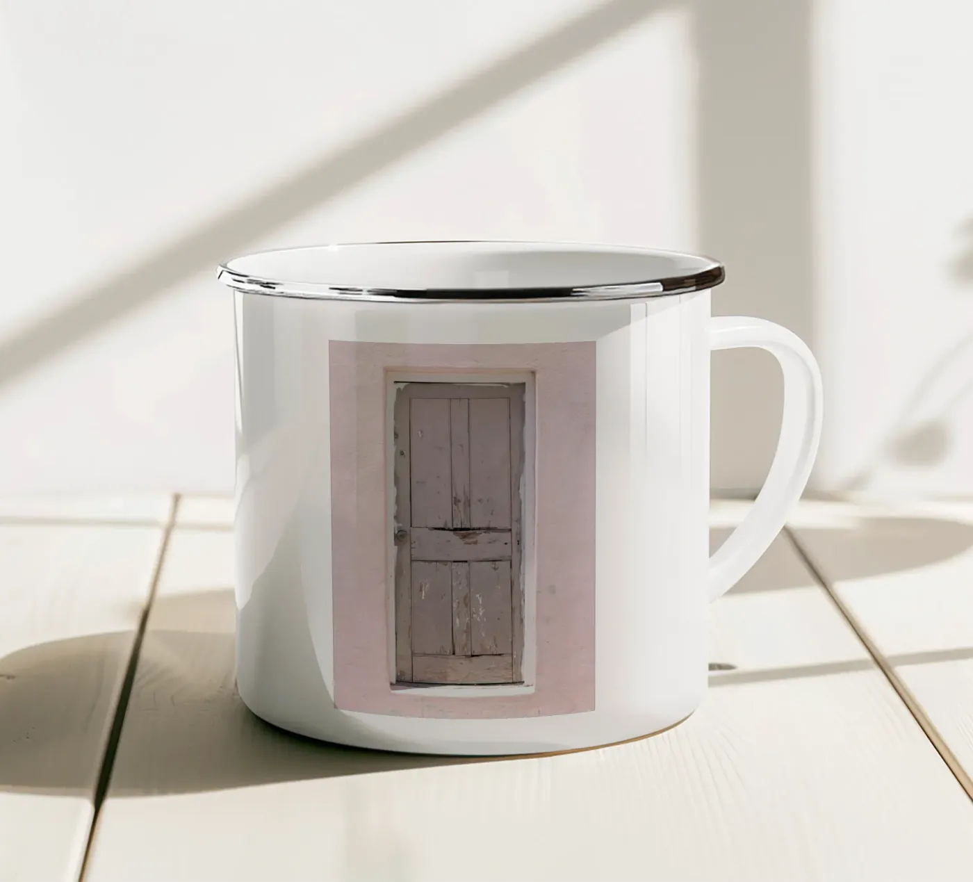 Abode enamel mug by Shot By Clint