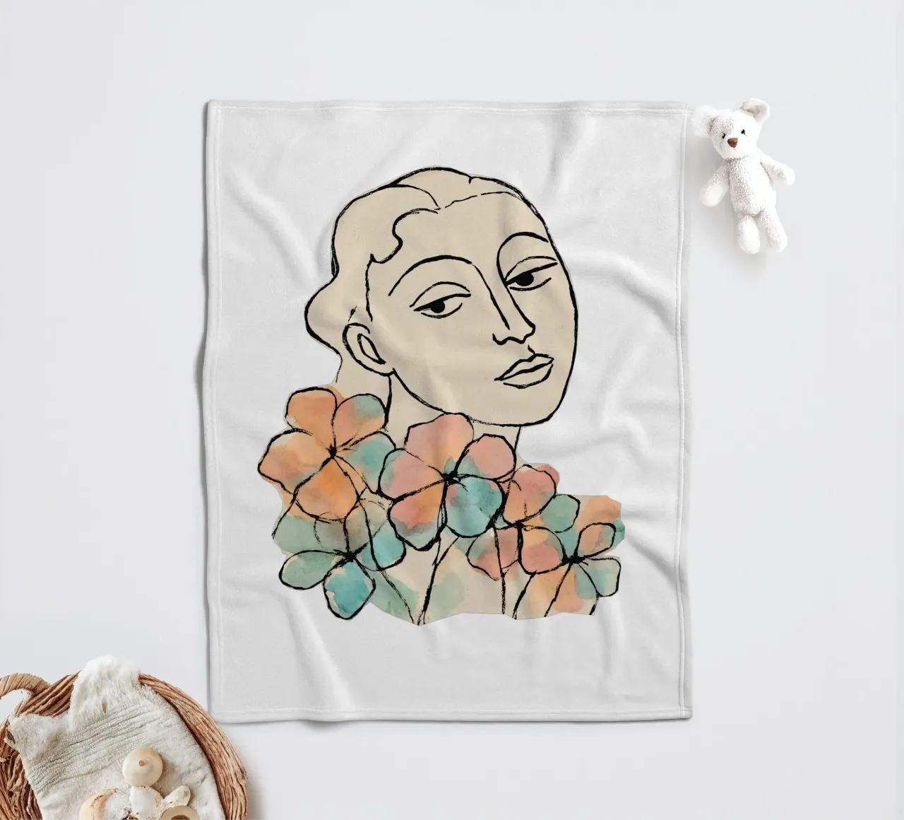 Tender Pause (Without Background) coperta in pile da treechild