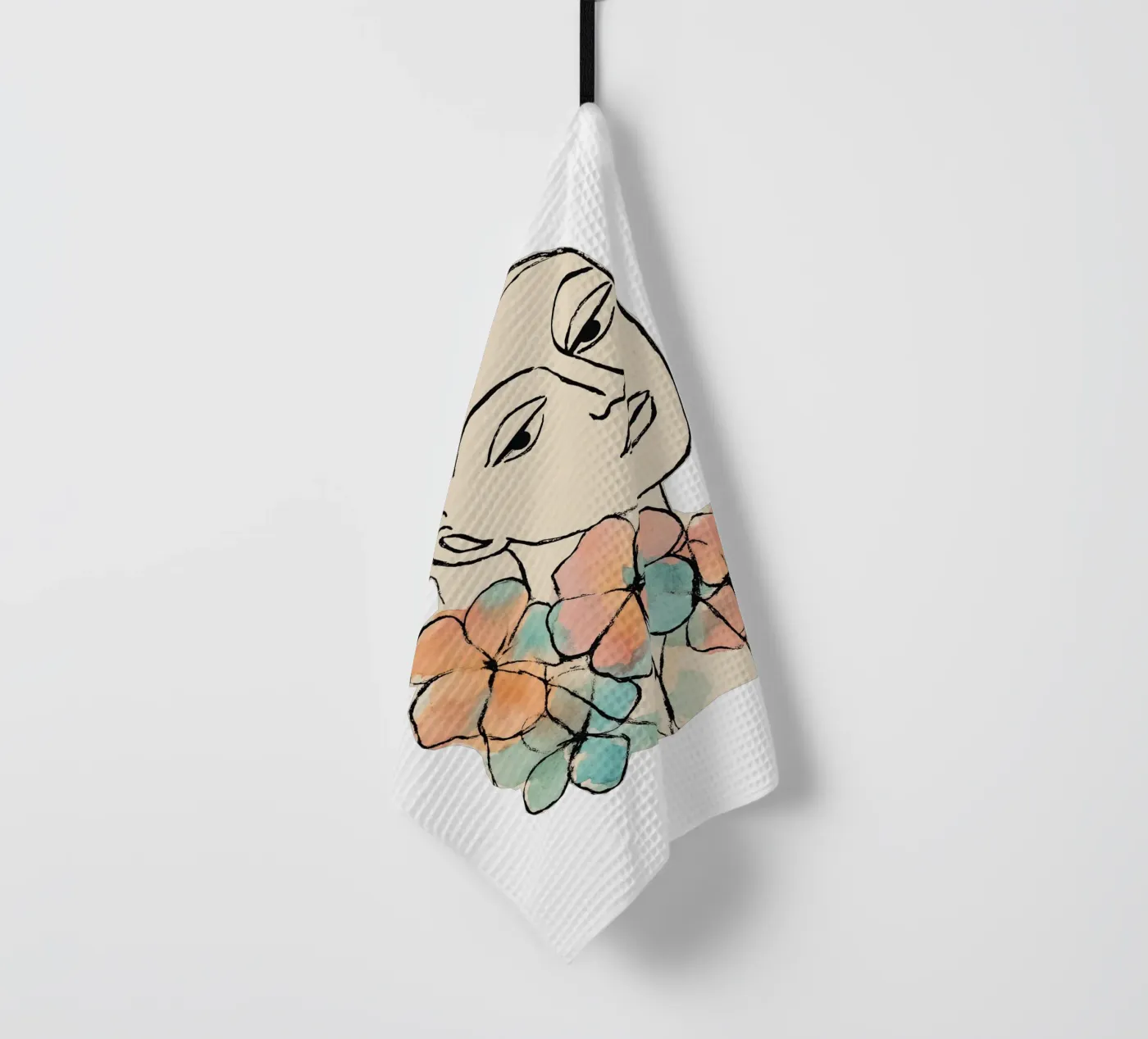 Tender Pause (Without Background) tea towel by treechild