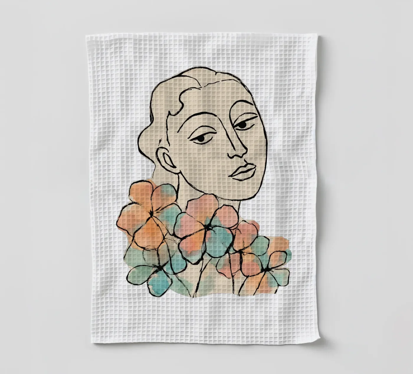Tender Pause (Without Background) tea towel by treechild