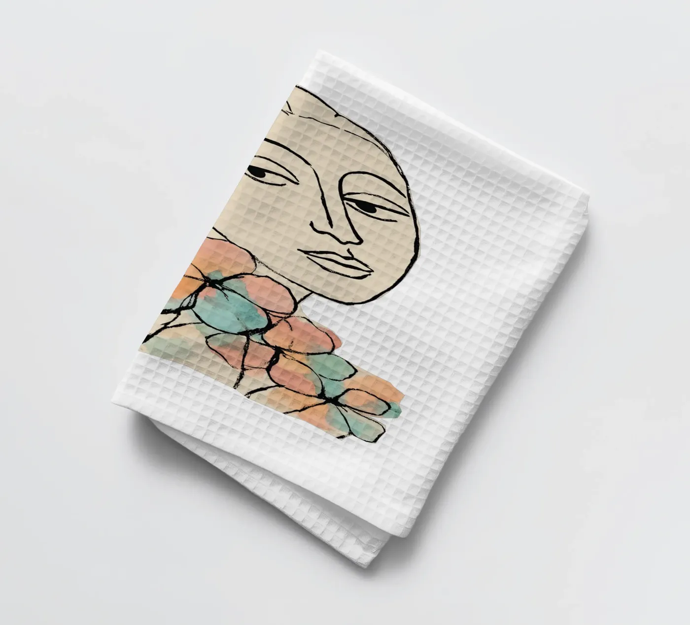 Tender Pause (Without Background) tea towel by treechild
