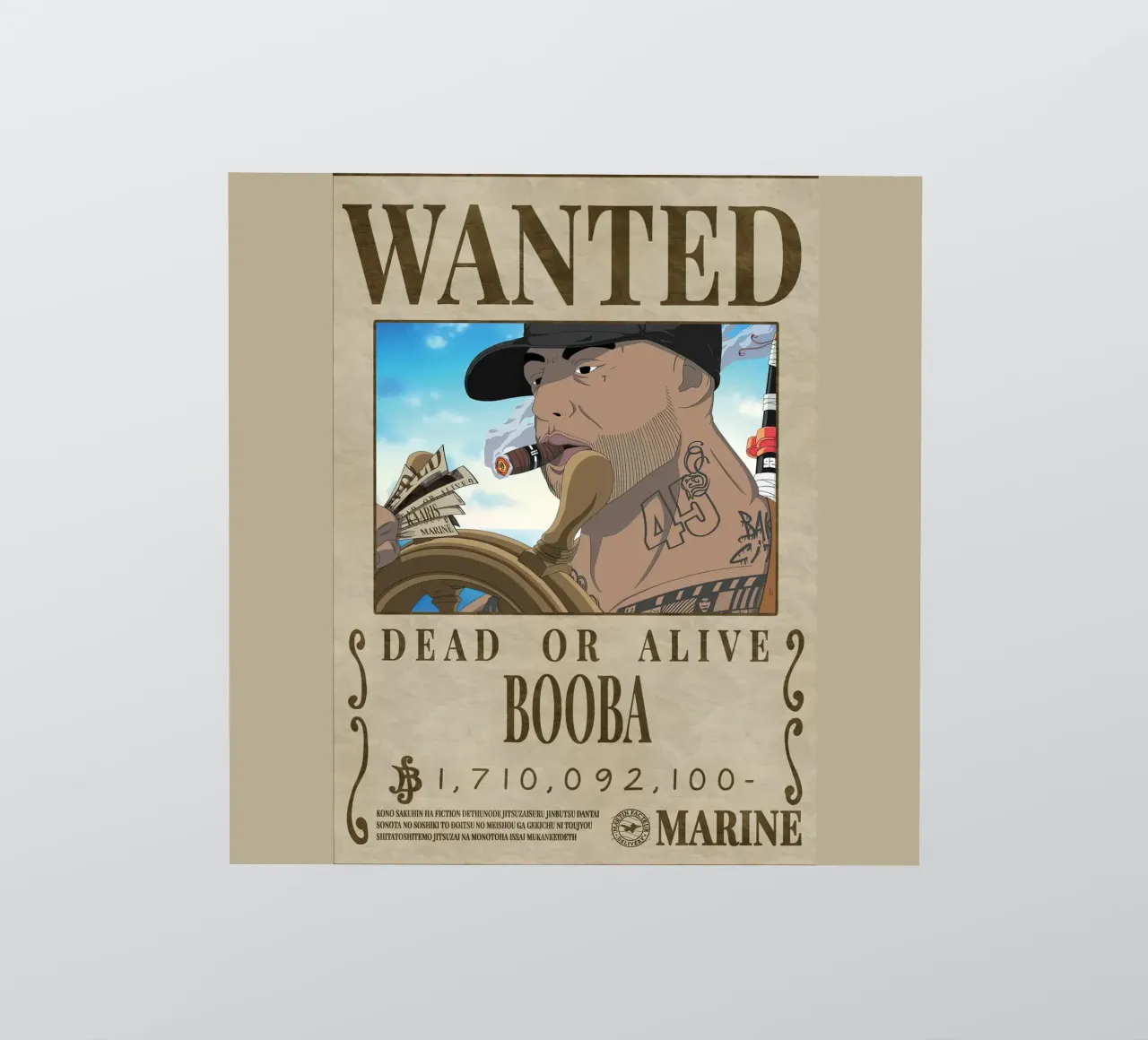 wanted booba sticker by Collins Shop