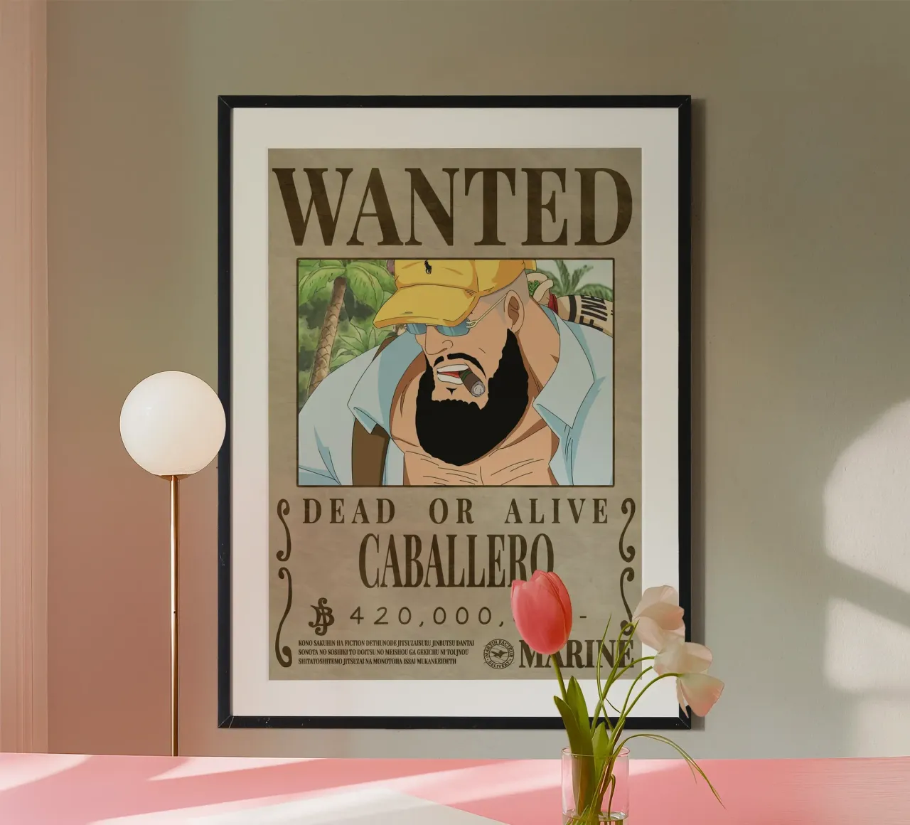 ricercato caballero poster con telaio in alluminio da Collins Shop