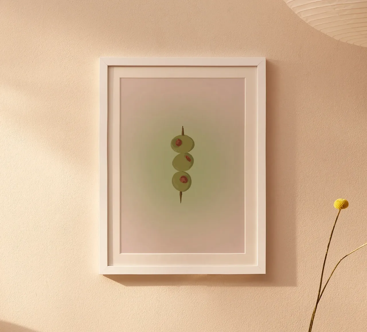 Olive in pendenza poster con telaio in plastica da Sixmai