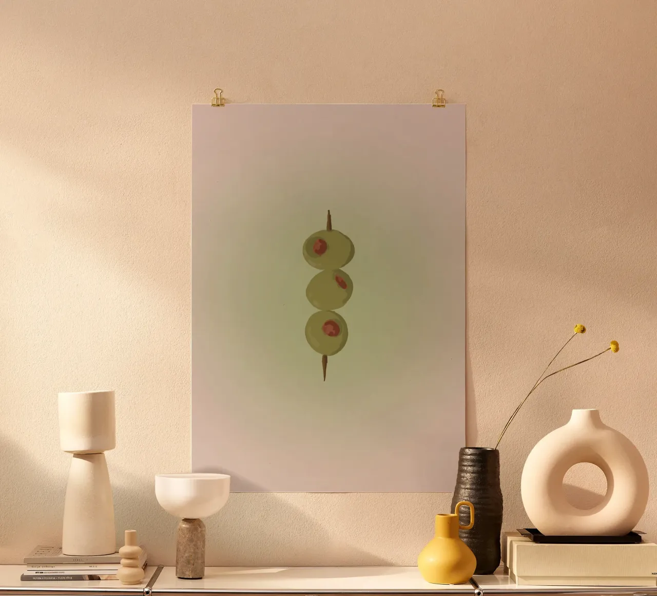 Olive in pendenza poster con telaio in plastica da Sixmai