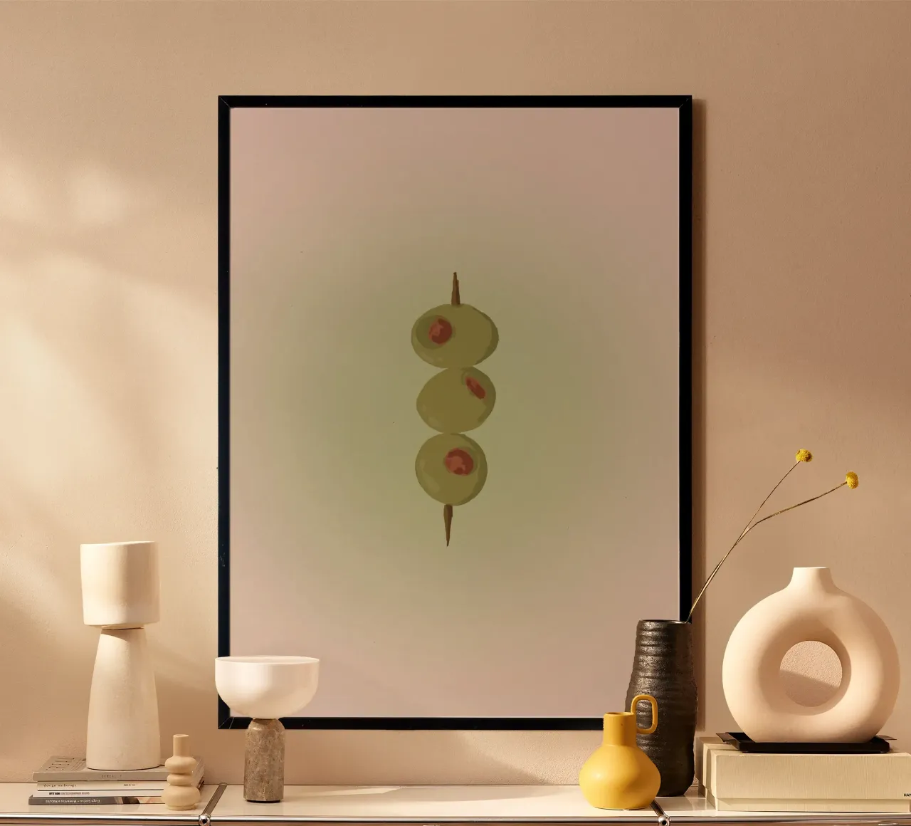 Olive in pendenza poster con telaio in plastica da Sixmai