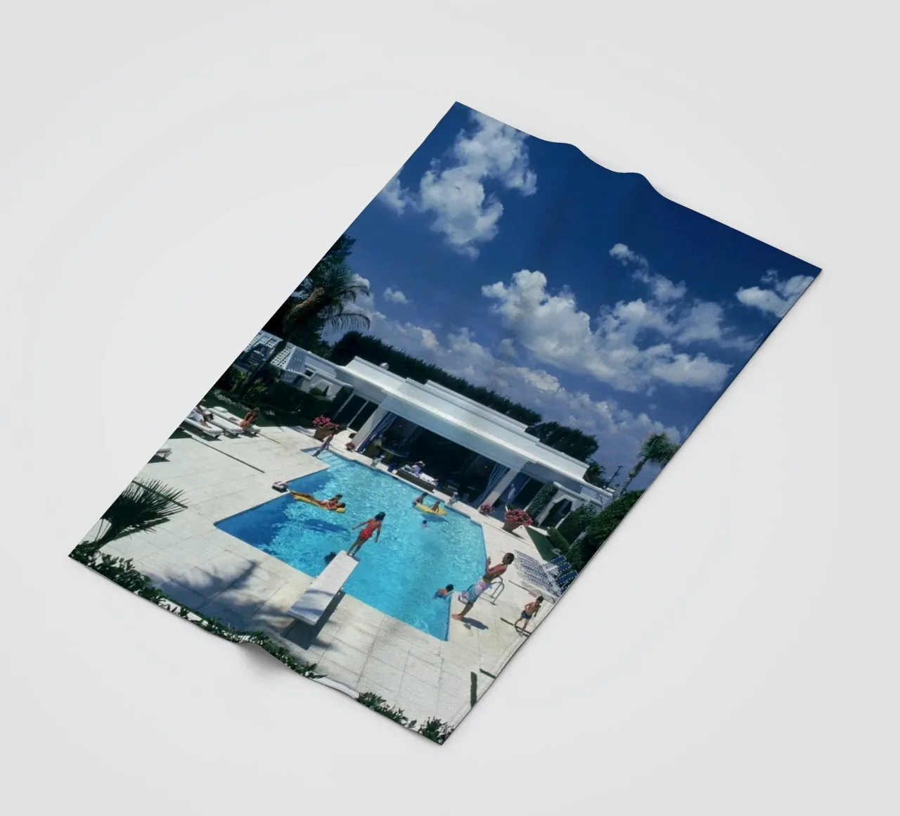 Pool In Palm Beach fleece blanket by Popo Photograph