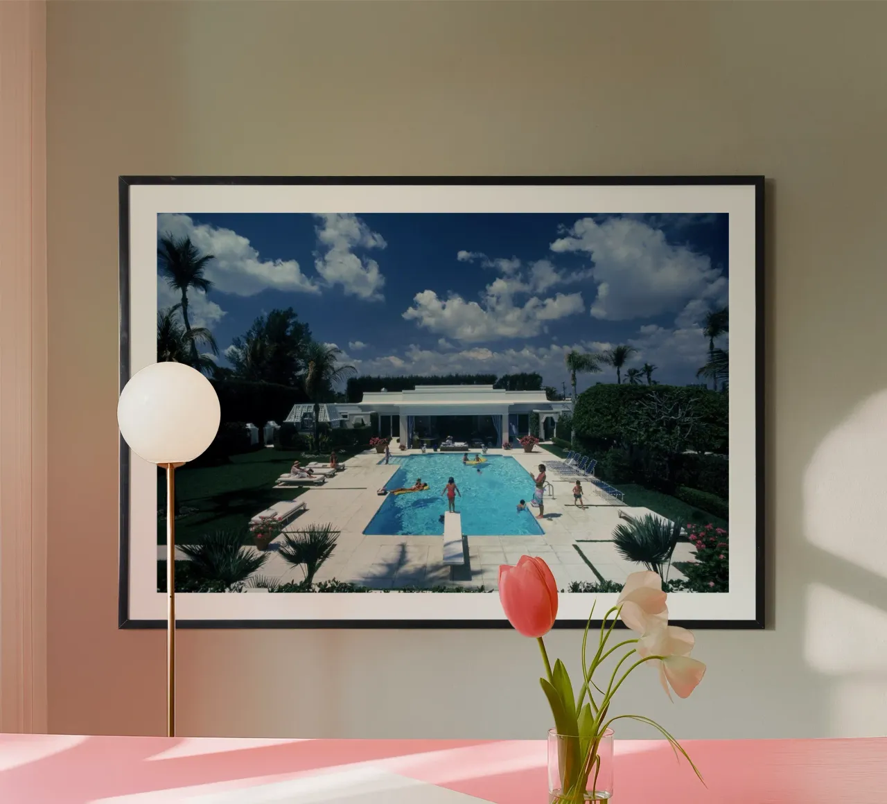 Piscina a Palm Beach poster da Popo Photograph