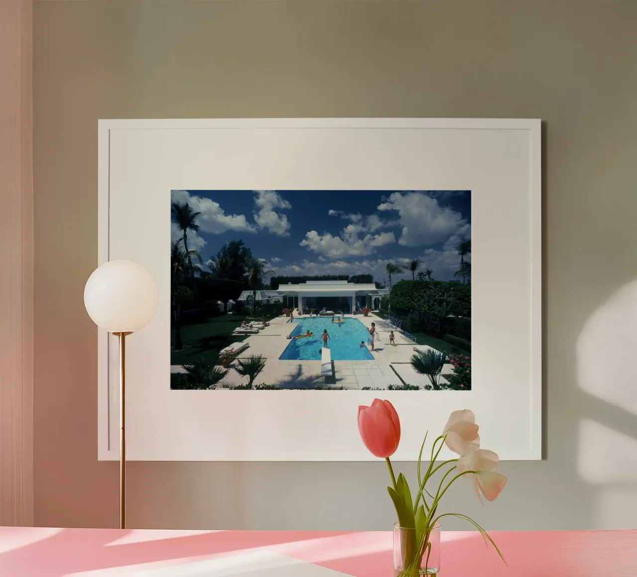 Piscina a Palm Beach poster da Popo Photograph