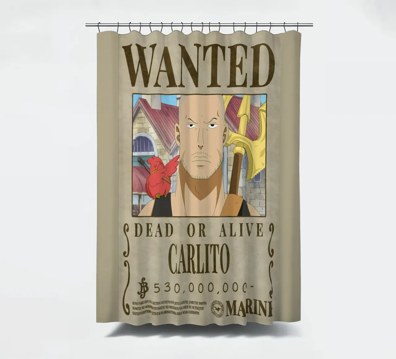 wanted carlito shower curtain by Collins Shop
