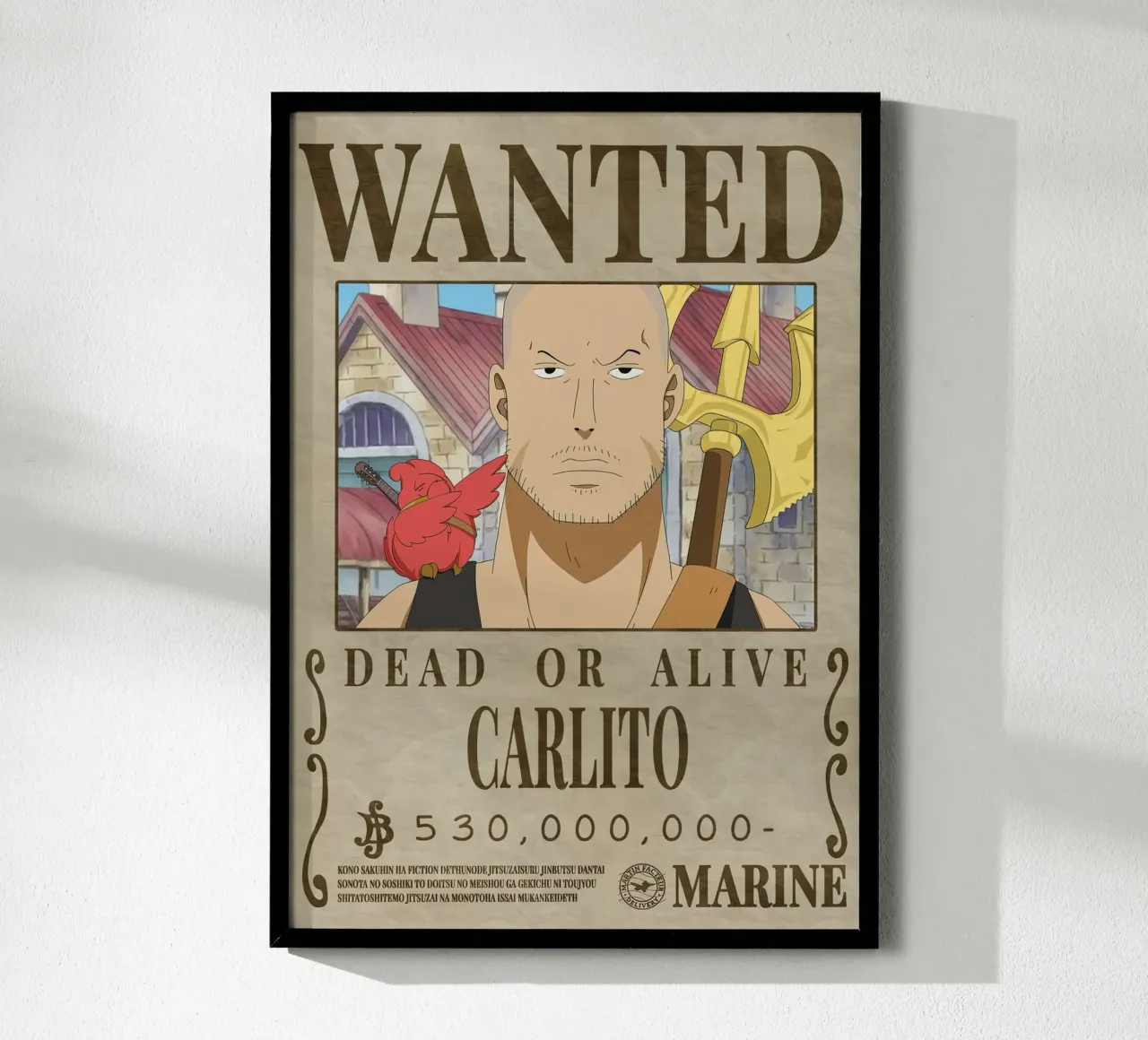 ricercato carlito poster con telaio in alluminio da Collins Shop