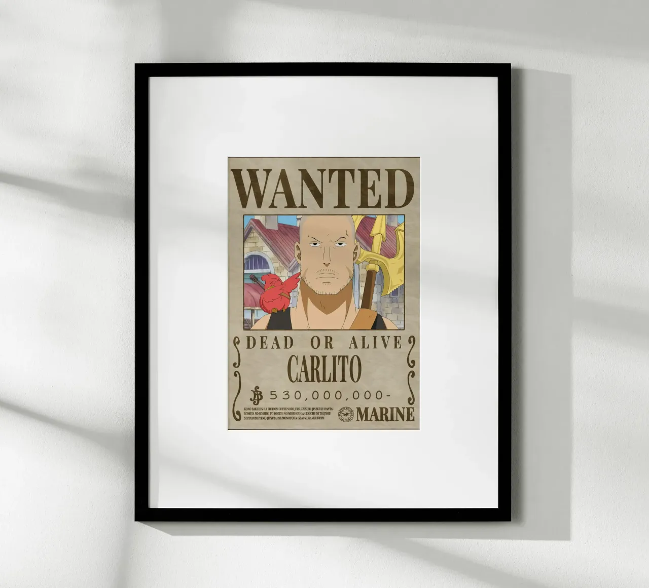 ricercato carlito poster con telaio in alluminio da Collins Shop