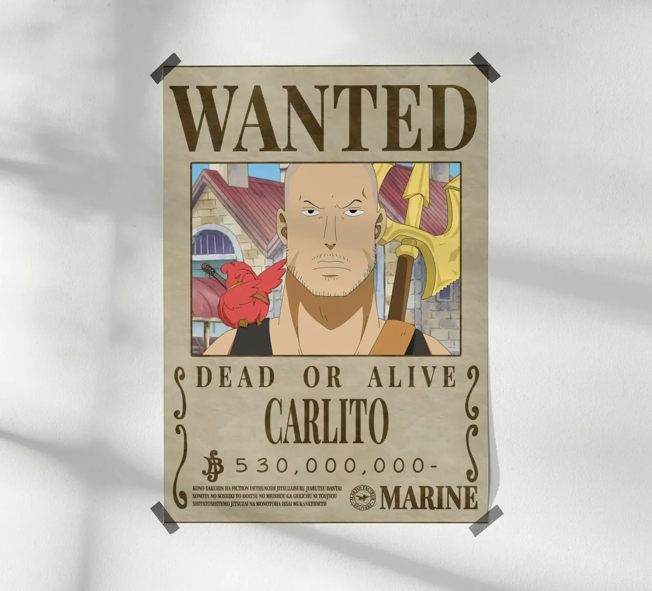 ricercato carlito poster con telaio in alluminio da Collins Shop