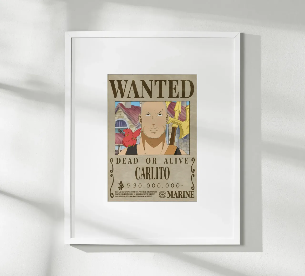 ricercato carlito poster con telaio in alluminio da Collins Shop