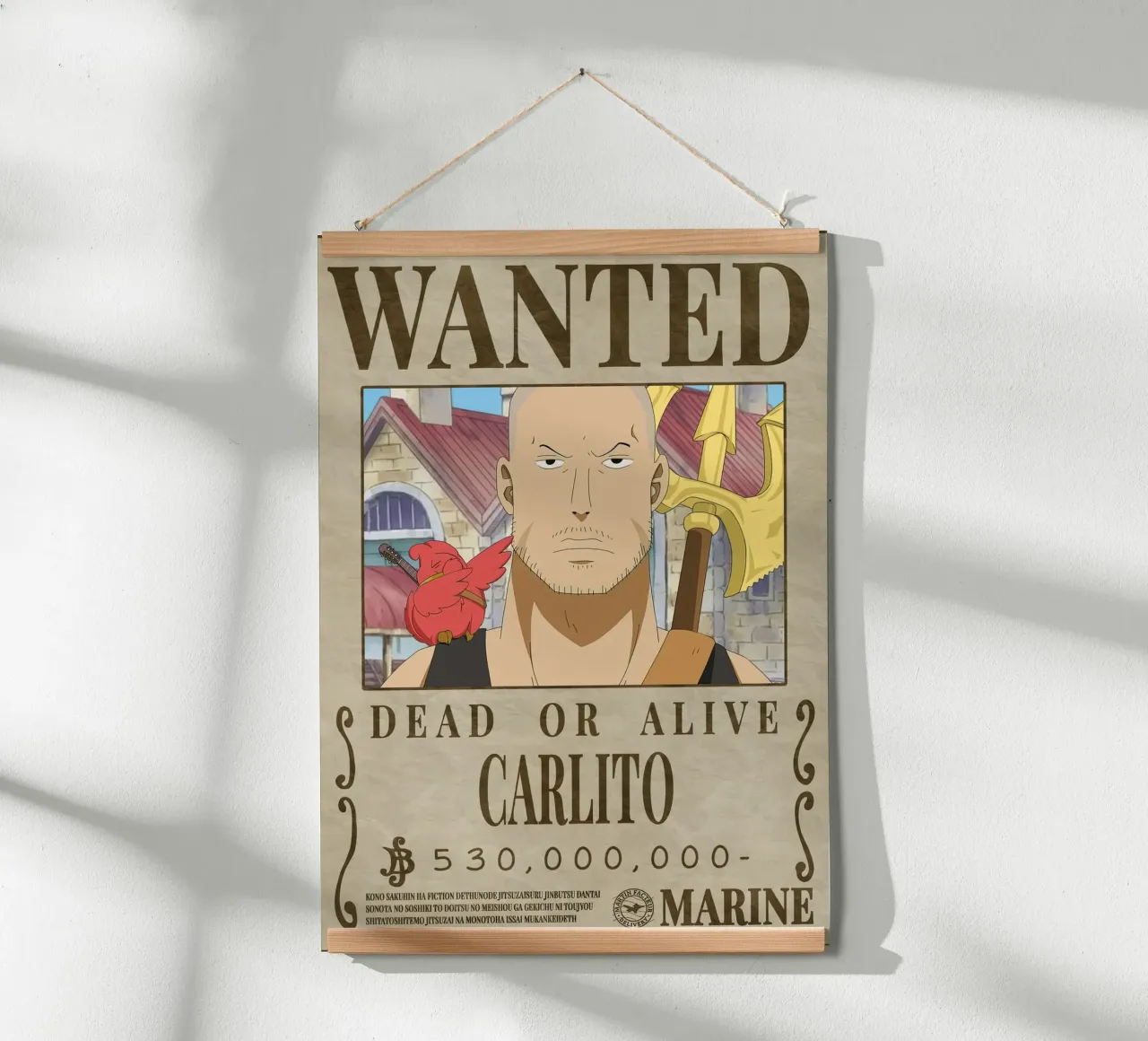 ricercato carlito poster con telaio in alluminio da Collins Shop