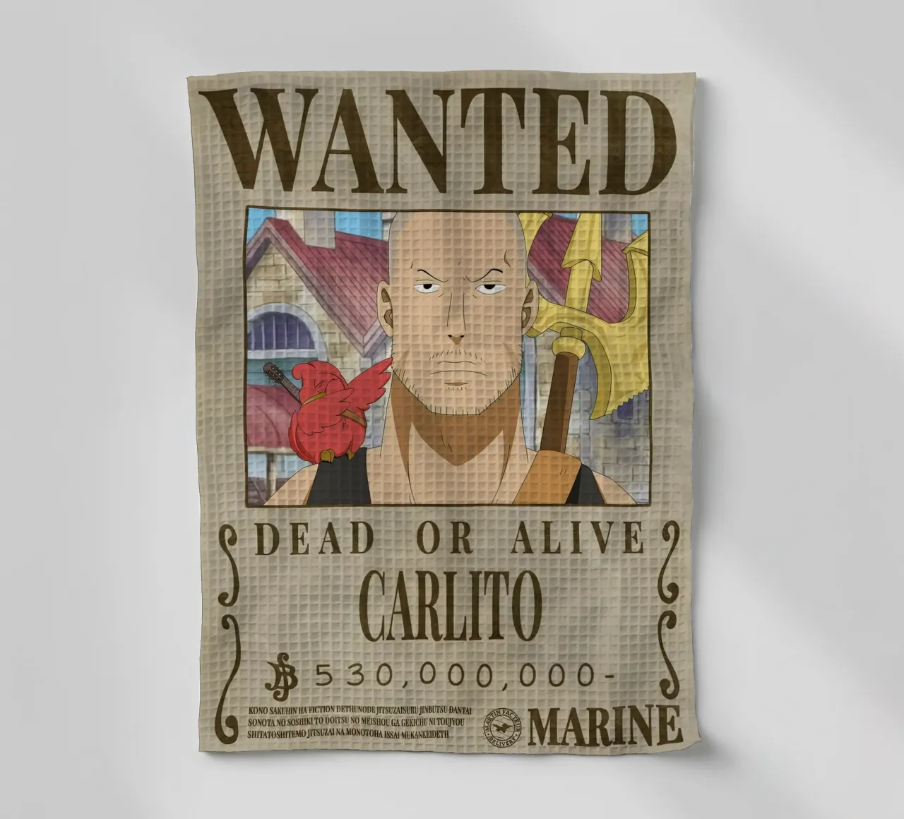 wanted carlito tea towel by Collins Shop