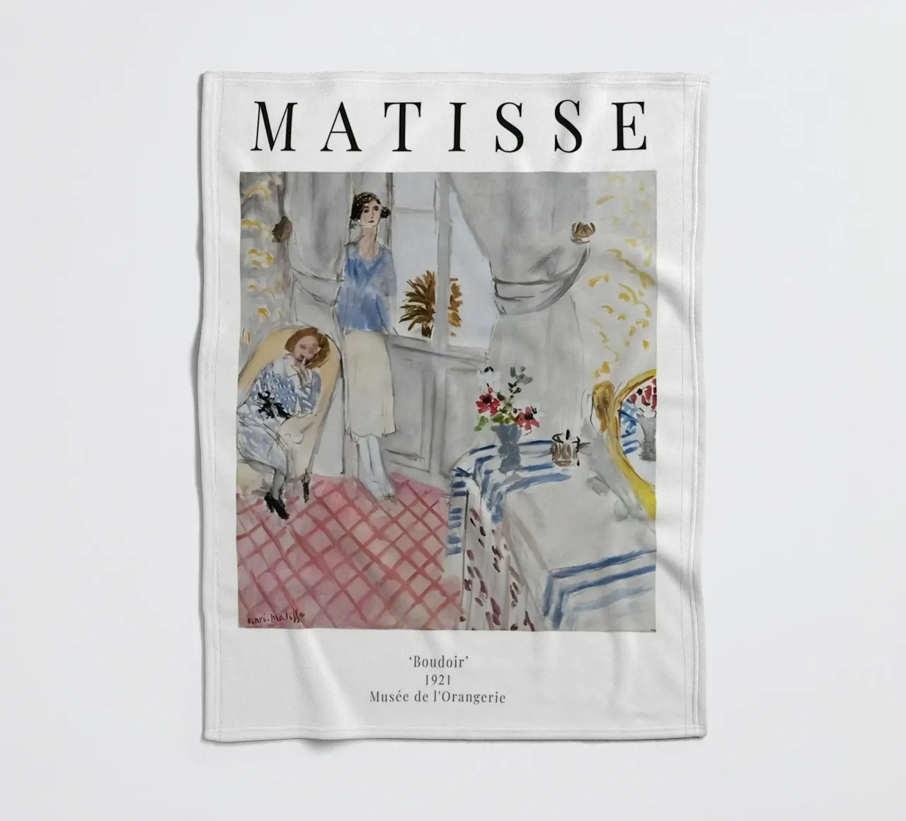 Henri Matisse - Boudoir - Ausstellungsplakat Fleecedecke von Perdana shop