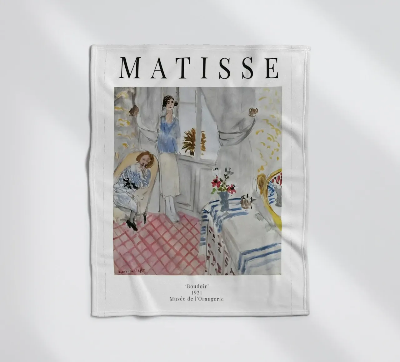 Henri Matisse - Boudoir - Ausstellungsplakat Fleecedecke von Perdana shop