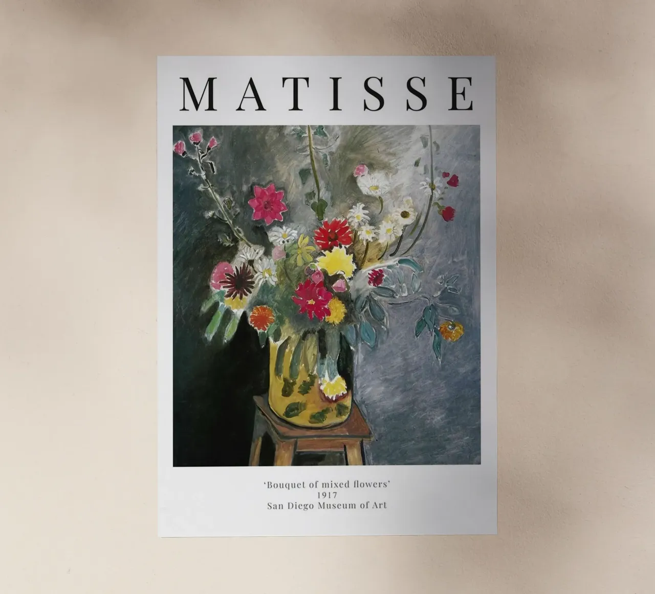 Henri Matisse - Bouquet di fiori misti - Mostra pellicola backlit da Perdana shop
