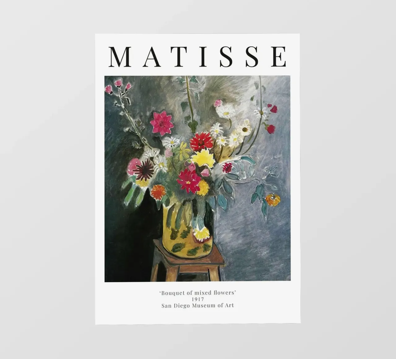 Henri Matisse - Bouquet di fiori misti - Mostra telo in pvc da Perdana shop