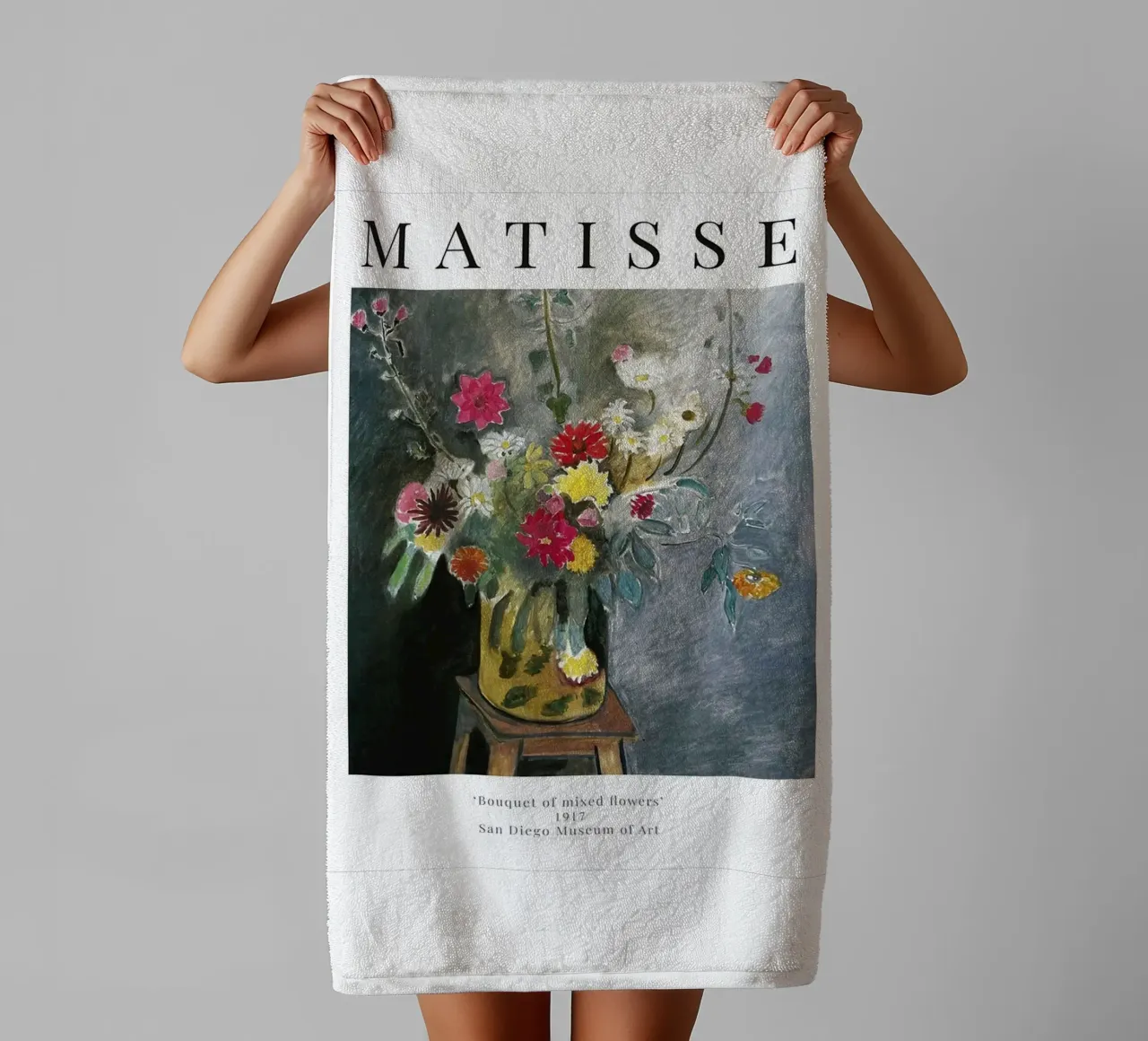 Henri Matisse - Bouquet di fiori misti - Mostra asciugamano da bagno da Perdana shop