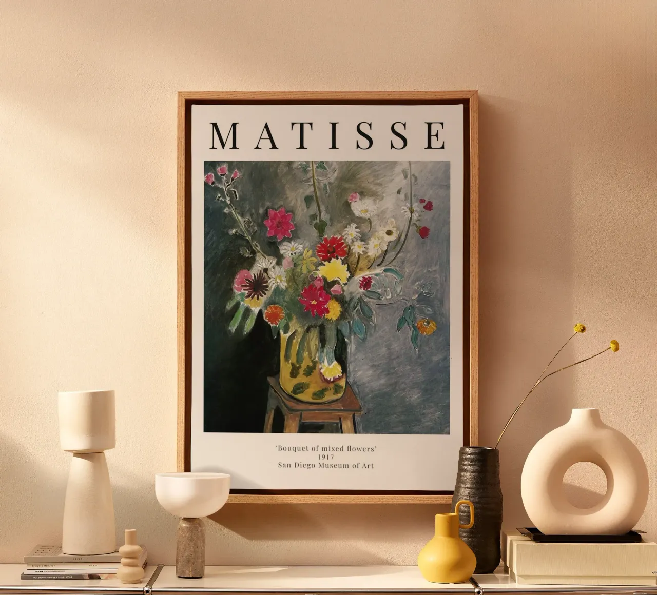 Henri Matisse - Bouquet di fiori misti - Mostra tela con Cornice a cassetta da Perdana shop