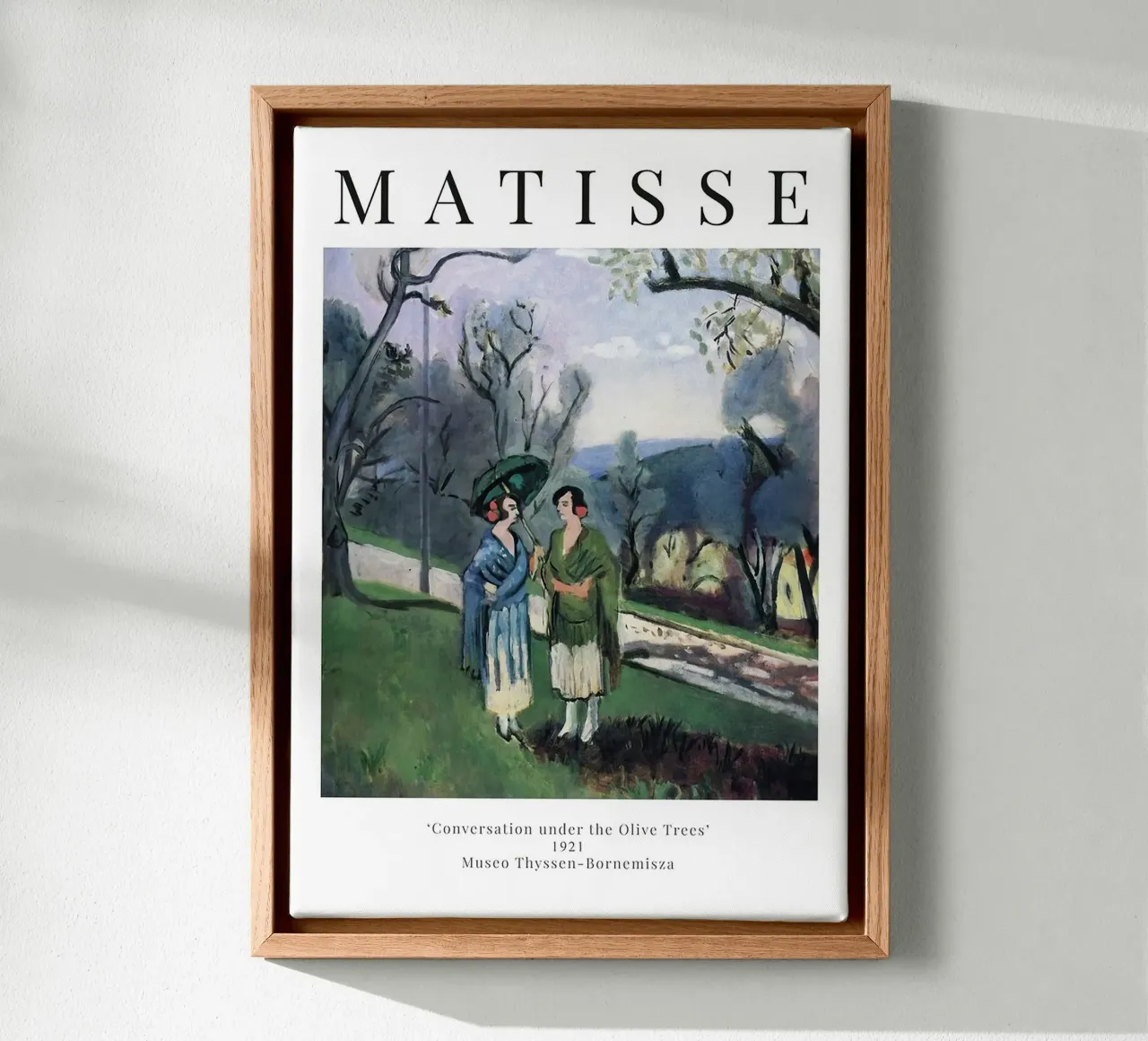Henri Matisse - Conversazione sotto gli ulivi tela con Cornice a cassetta da Perdana shop