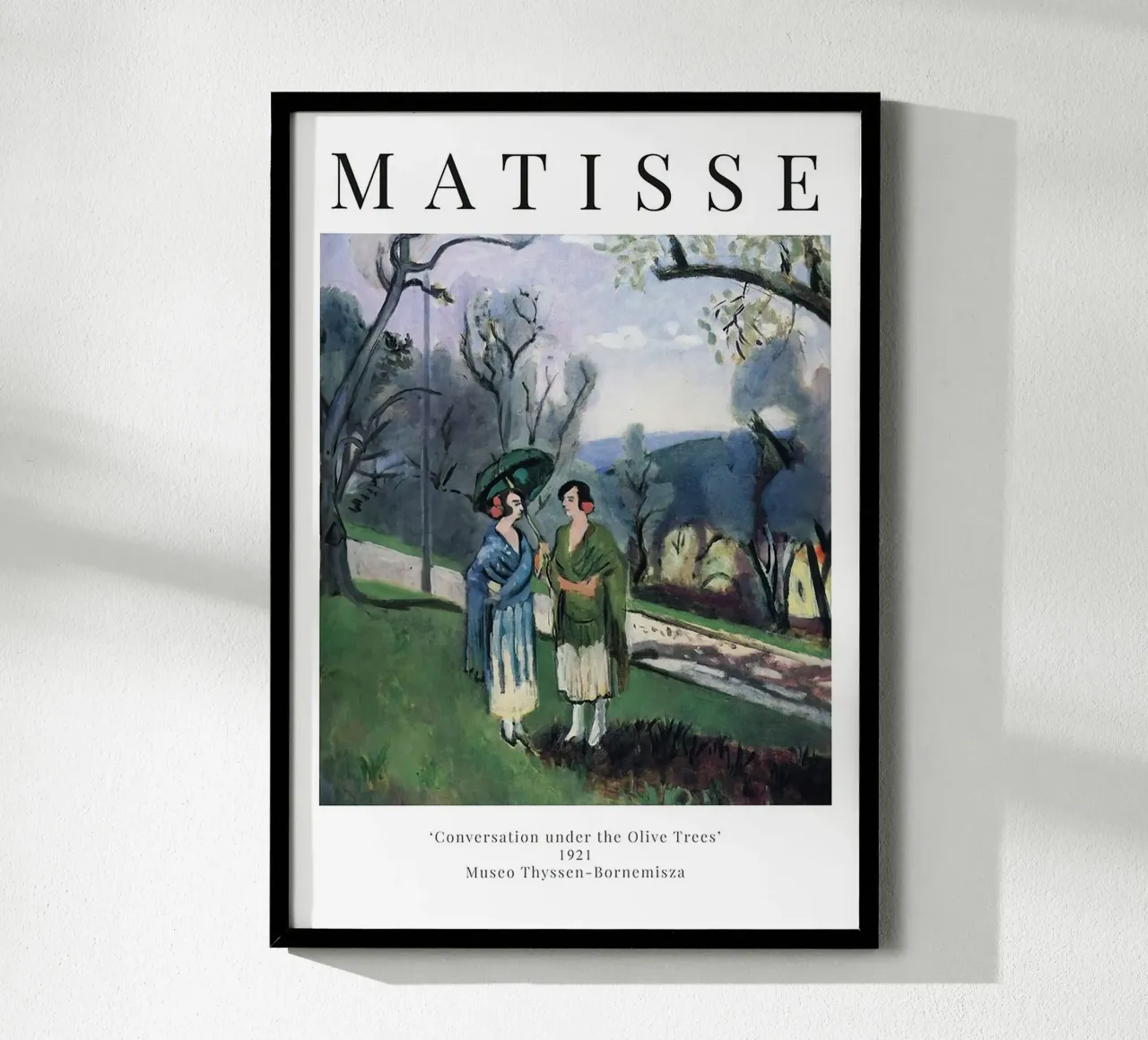 Henri Matisse - Conversazione sotto gli ulivi poster con telaio in legno da Perdana shop